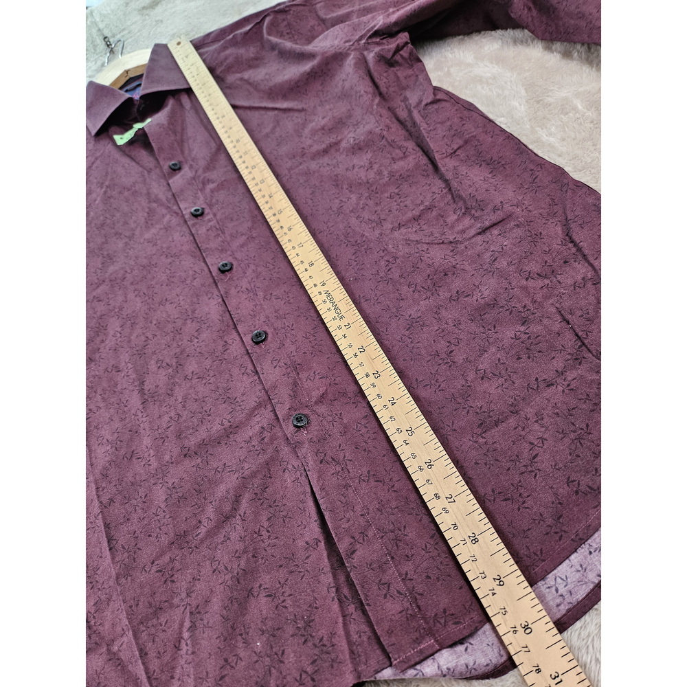 John Lennon Dress Shirt Stretch/Extensible Paisley Size L Cotton-blend Button Up - Picture 8 of 10